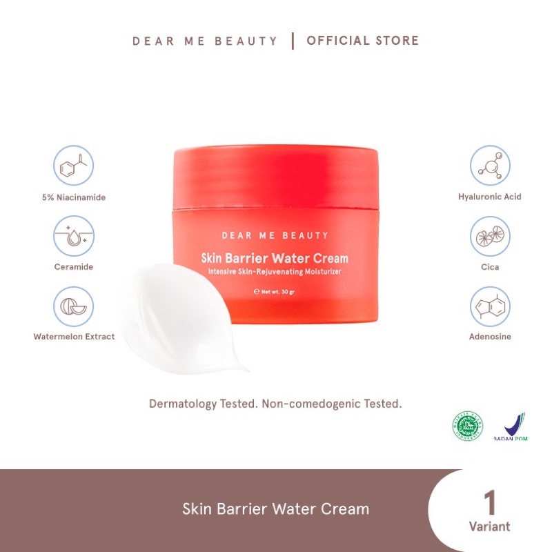 Jual DEAR ME BEAUTY SKIN BARRIER WATER CREAM ISI 30 GRAM | Shopee Indonesia