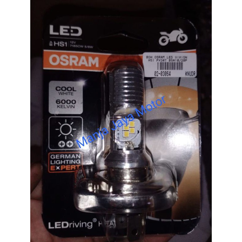 Lampu depan HS1 LED for vixion old/new/scoopy/ scoopy f1 keluaran PT. OSRAM indonesia