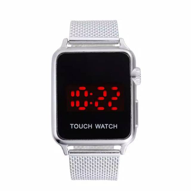 Jam Tangan Pria/Wanita Anti Air Touch Screen Digital Strap Rubber Pasir