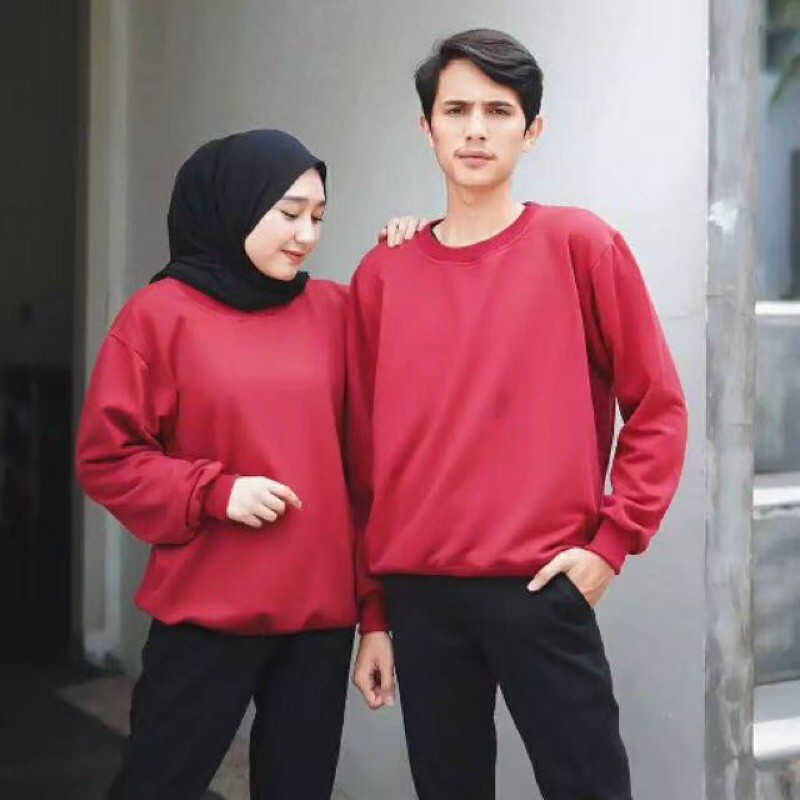 crewneck polos /crewneck pria/crewneck wanita/crewneck katun FLEECE tebal