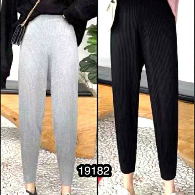 Celana Joger Rajut Wanita Import / Celana Joger / Joger Rajut