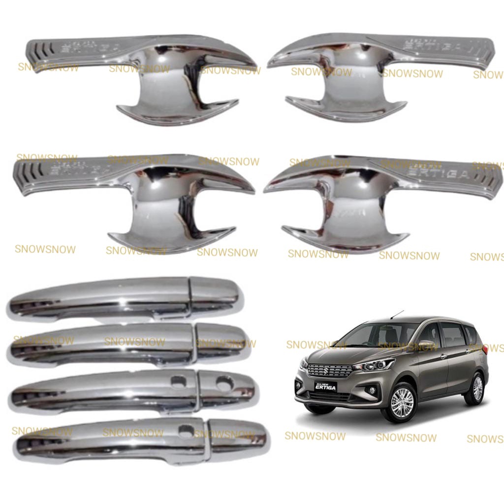 Paket Outer Handle Cover All New Ertiga 2018 2021 2022 UP Sporty Hitam Chrome