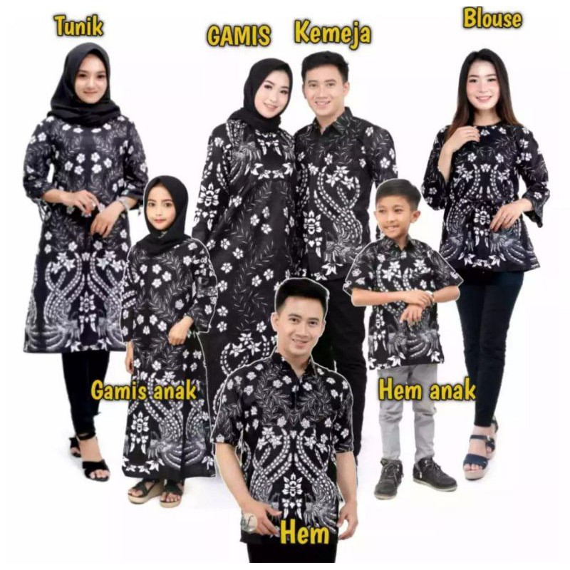 Batik Couple Keluarga sania ruffle ori ndoro jowi dnt cendrawasih abu