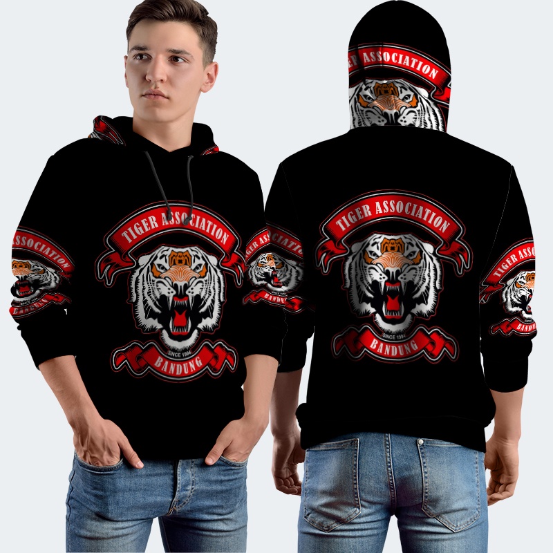 Jaket Hoodie Fullprint Honda Tiger Bandung Club Bahan Polyester Jersey