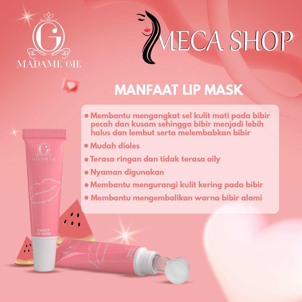 Madame Gie Sweet Lip Mask - Masker Scrub Bibir Cerah