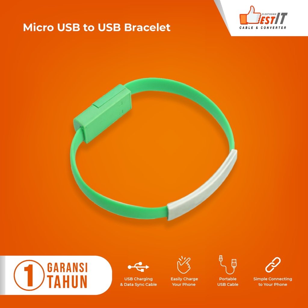 Kabel USB MICRO Model Gelang/ Micro USB to USB Bracelet