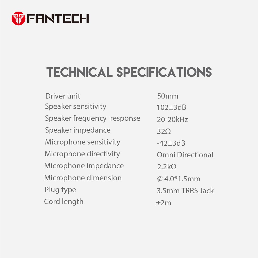 Fantech TONE HQ52 Headset Gaming Mobile Headphone HQ-52