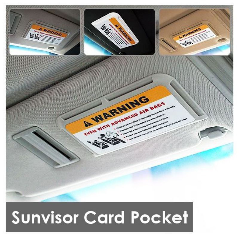 Sun Visor Card Organizer Pocket Tempat Wadah Kartu E Tol Plafon Mobil