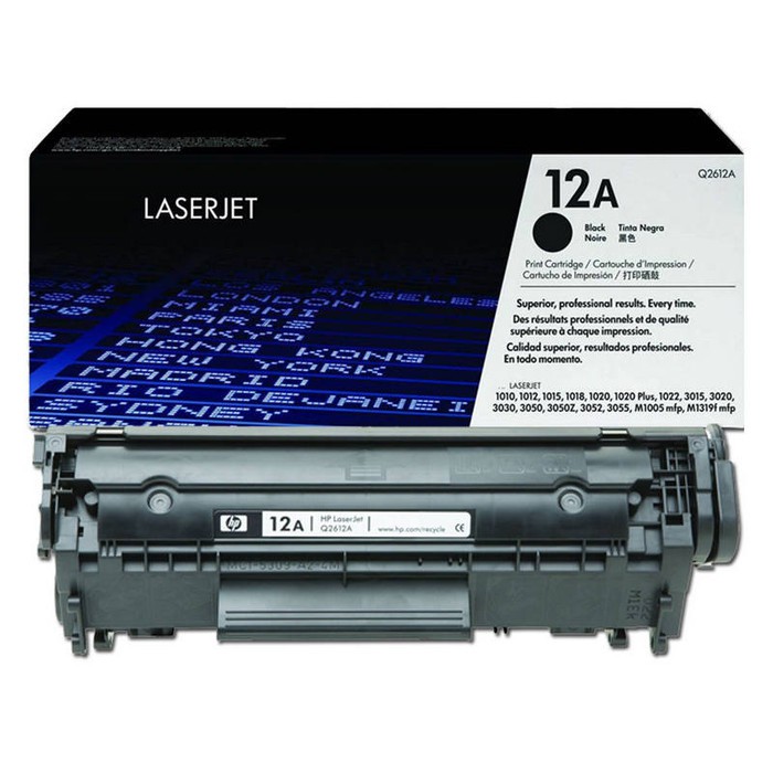 Toner HP 12A Black (Q2612A) Original LaserJet Toner Cartridge