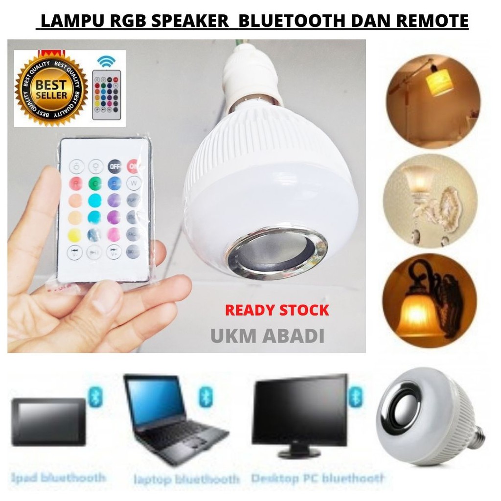 Smart Magic Lampu Bohlam RGB Speaker Bluetooth Remote Unik Ajaib 111152