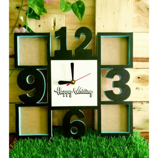JAM BINGKAI  FOTO Pajangan Shabby FRAME FOTO MURAH 