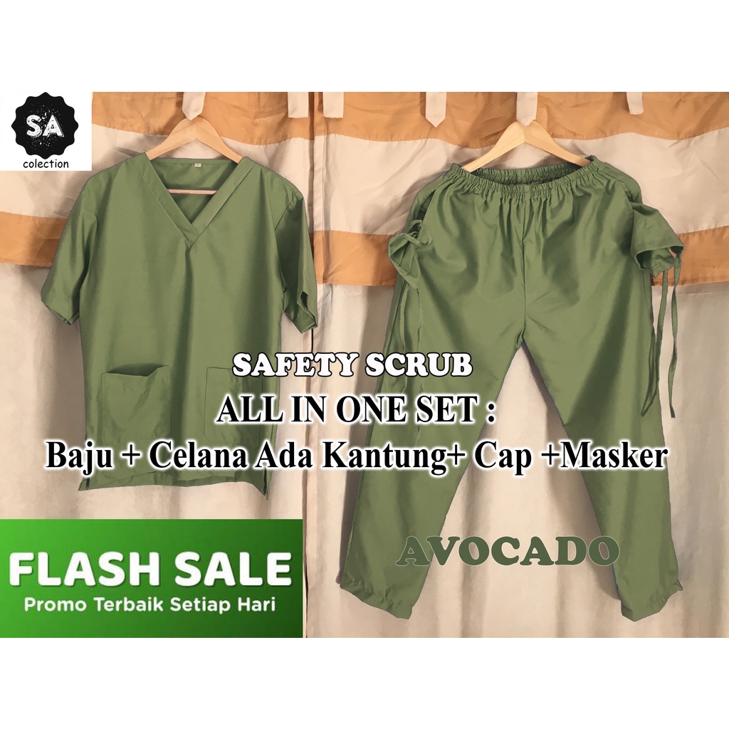 Baju Jaga / Baju OK / Baju OKA / Baju Operasi / Doctor Scrub / Seragam Medis / Baju Scrub-Avocado