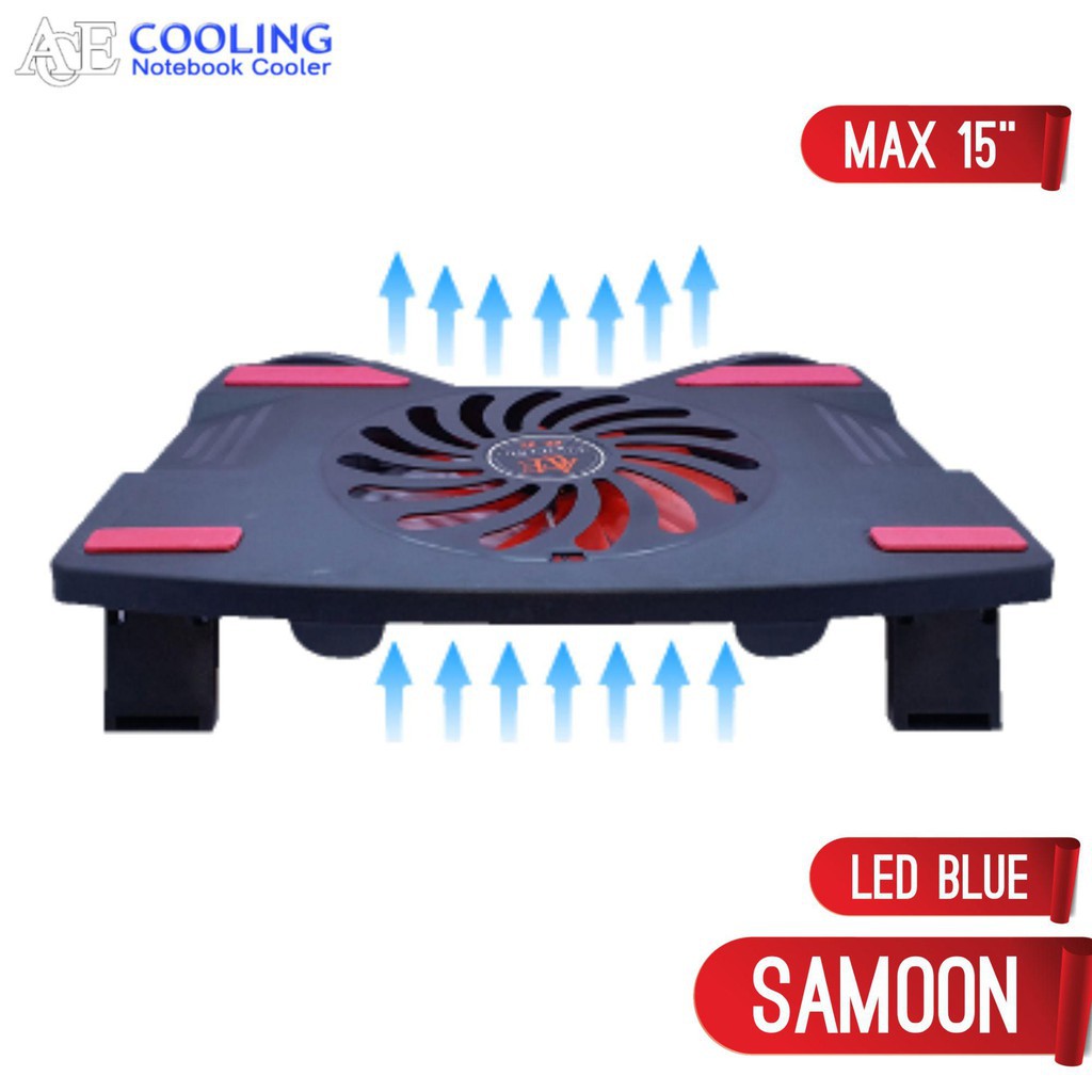 big fan Ace cooling Extra fan kipas laptop samoon untuk notebook 14 - 15 inch berkualitas murah