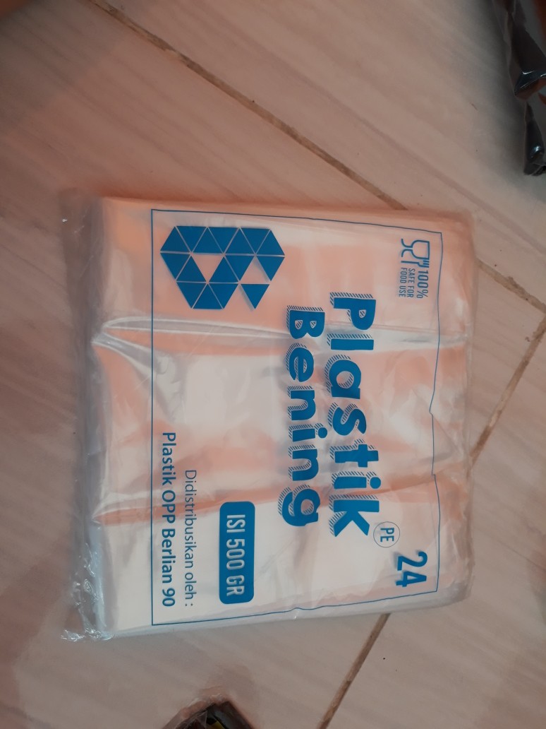 Kantong Plastik Bening Uk 24 / Kantong Plastik Pe Bening 500 Gr / Kantong Plastik Transparan
