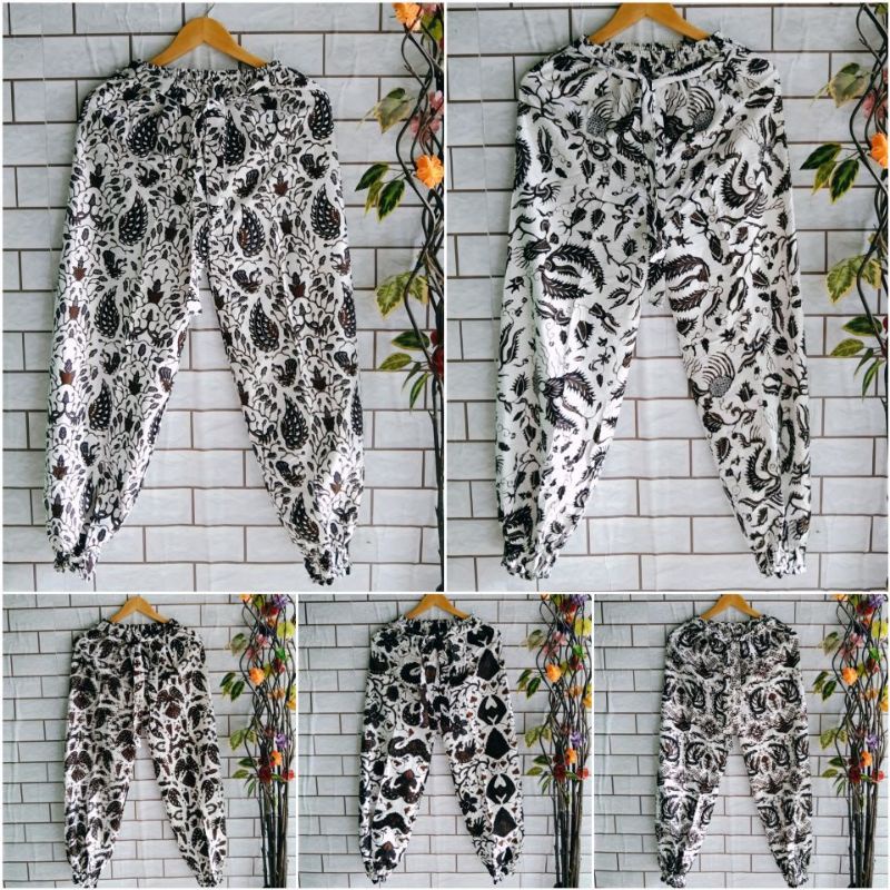 Celana Batik Panjang Wanita Model Aladin Motif Batik Tulis