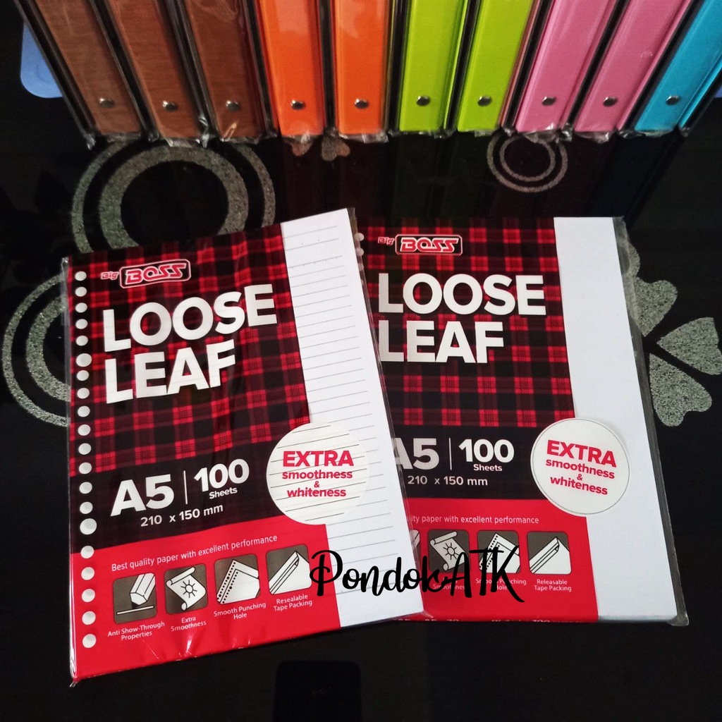

Isi Binder / Kertas Binder Putih Bergaris A5 100 lembar Big Boss bergaris polos