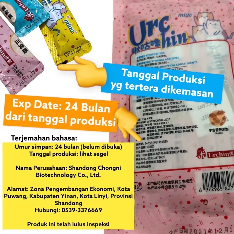 snack hewan peliharaan  Cemilan Kucing  15g/bar makanan kucing memperlakukan aksesoris hewan peliharaan