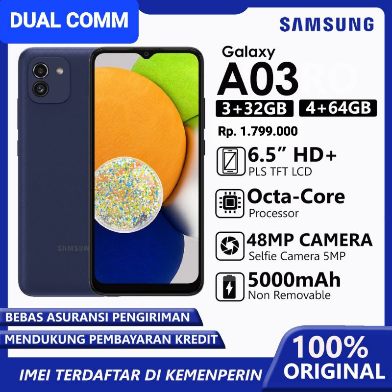SAMSUNG GALAXY A03 RAM 4/64GB
