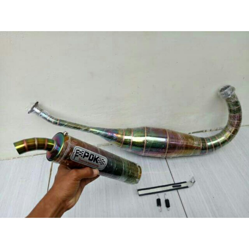 knalpot PDK ninja R RR SS 2 tak  pelangi rainbow non cobra
