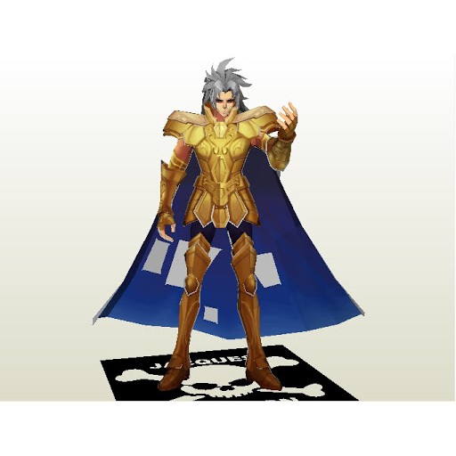 DIY Papercraft pola Figure seiya series saint Gold Gemini