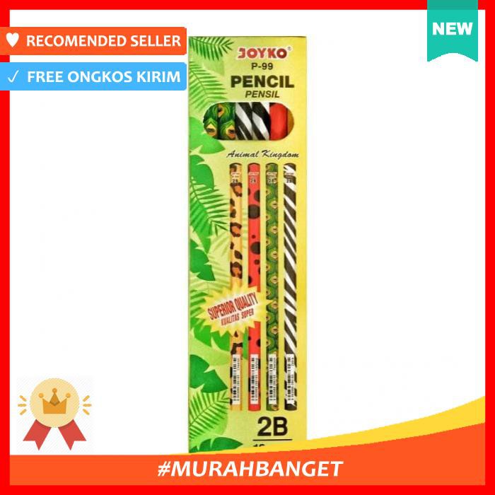 

Pensil - Kayu Joyko 2B Animal Kingdom Superior Quality (1 Pack = 12 Pcs) - Alat Tulis