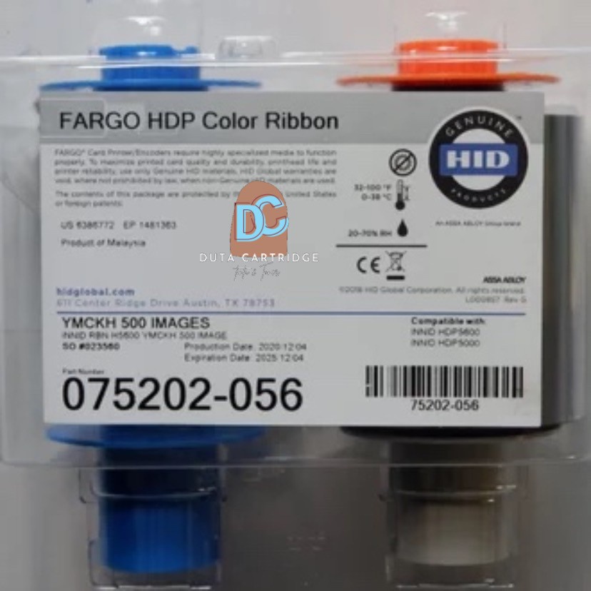 RIBBON COLOR FARGO HDP5600 HDP5000 EKTP 75202 ( 075202-056 ) YMCKH 500