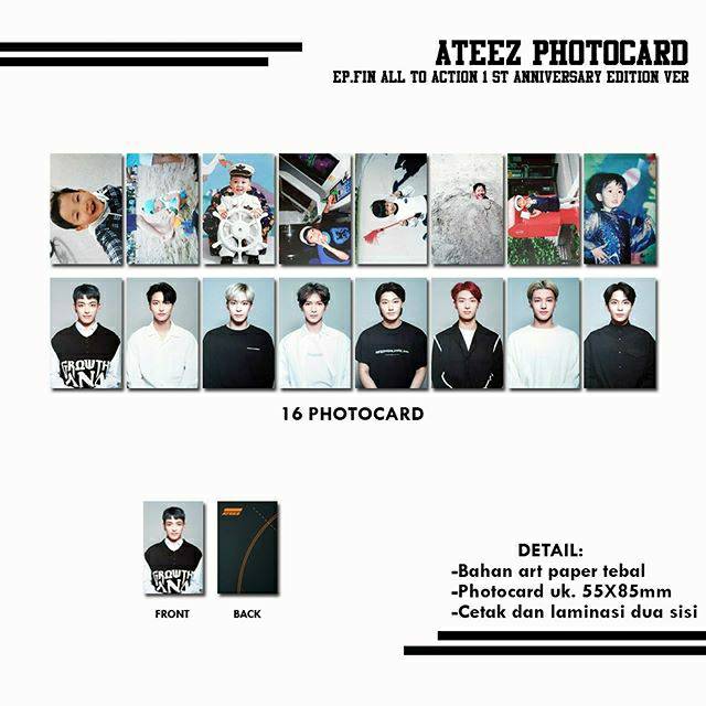 ATEEZ EP.FIN ALL TO ACTION 1ST ANNIVERSARY EDITION PHOTOCARD