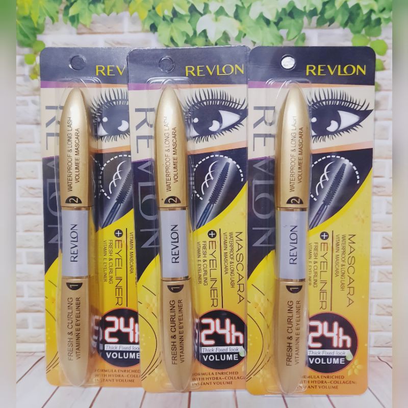 REVLON MASCARA 2 IN 1 / MASCARA + EYELINER WATERPROOF