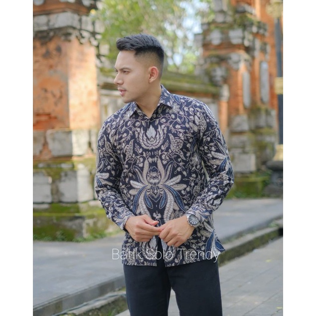 TRENDY 302 KEMEJA BATIK LENGAN PANJANG KAIN HALUS MURAH