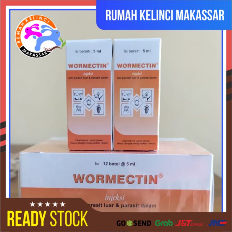 Jual Wormectin 5 ml obat scabies Kutu Gatal gudik kelinci Kucing ...