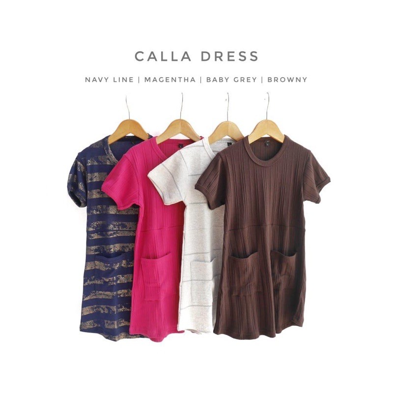 Calla Dress Rok Terusan Anak Perempuan 2-5 Th Bahan Rib / Baju Anak Cewek Terusan Rok Anak Perempuan