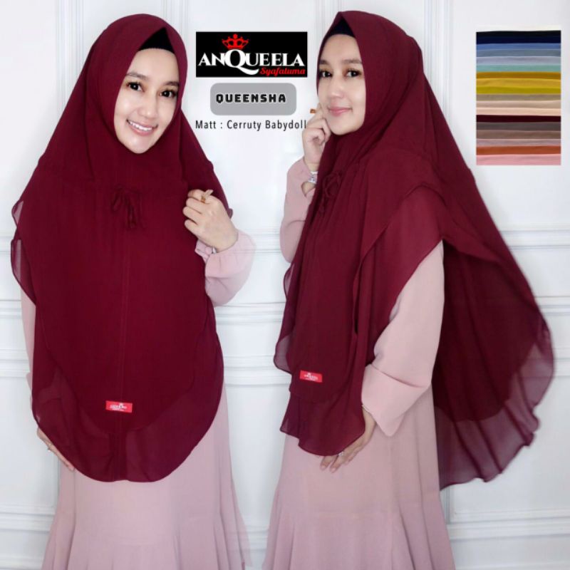 KHIMAR QUEENSYA ORY ANQUEELA HIJAB//Cerruty babydoll