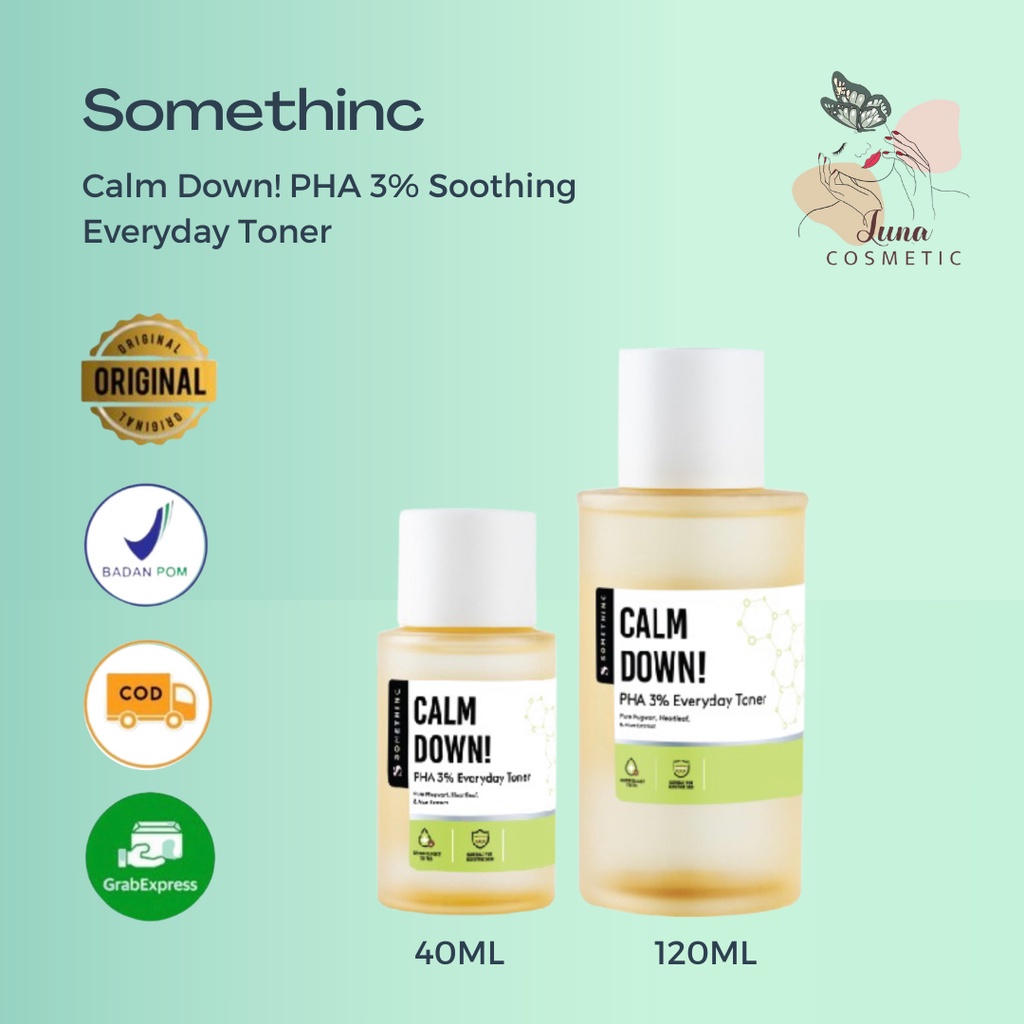 SOMETHINC Calm Down! PHA 3% Soothing Everyday Toner -Toner Menenangkan &amp; Mencerahkan kulit