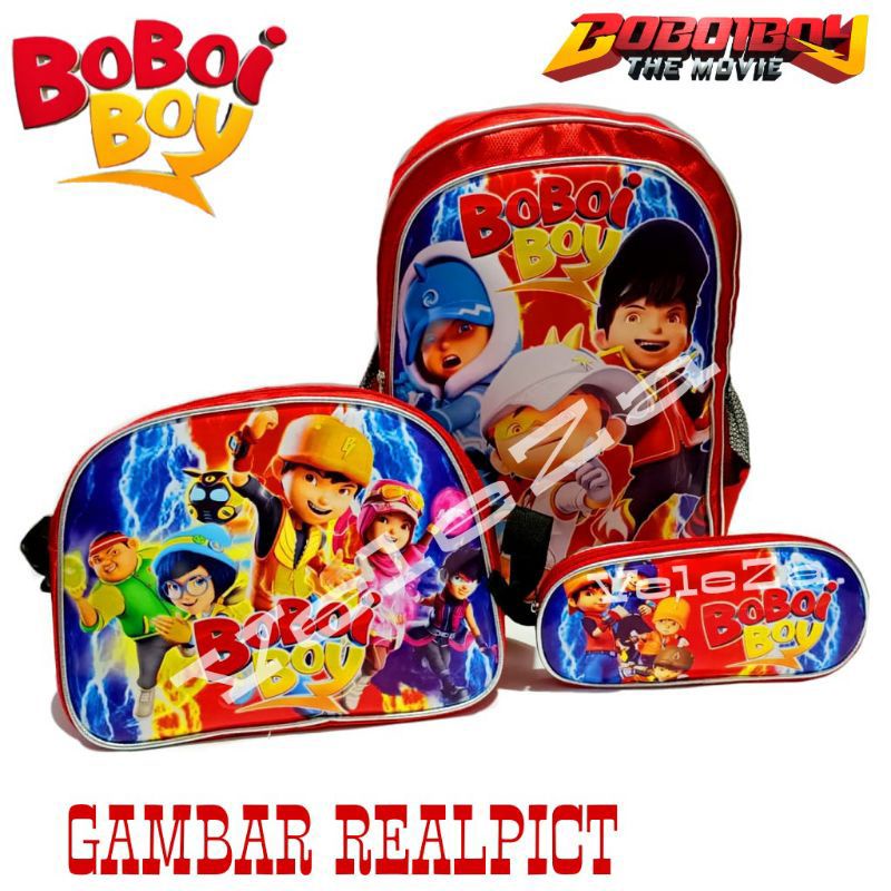 TAS RANSEL ANAK LAKI-LAKI KARAKTER BOBOIBOY 3in1 - TAS ANAK