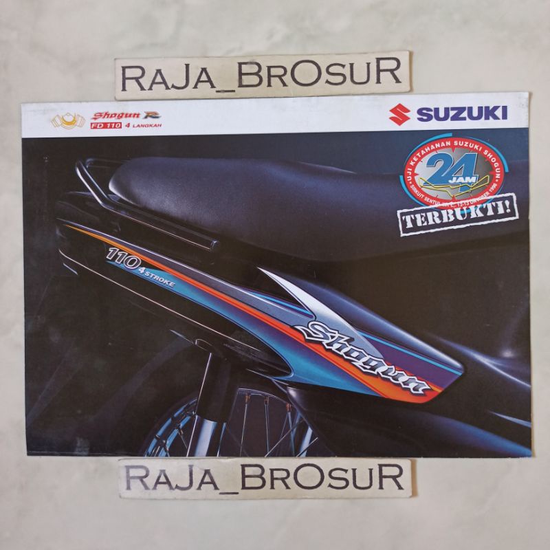 Poster brosur katalog leaflet jadul lawas Suzuki Shogun FD110/Shogun 110R/Shogun Kebo 1998