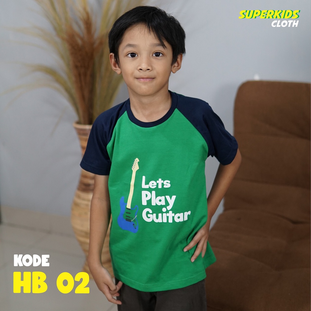 BAJU ANAK LAKI LAKI 1 - 11 TAHUN MURAH BUKAN SUPERHERO KAOS ANAK LAKI LAKI / PAKAIAN ANAK LAKI LENGAN PENDEK RAGLAN BRAND SUPERKIDSCLOTH