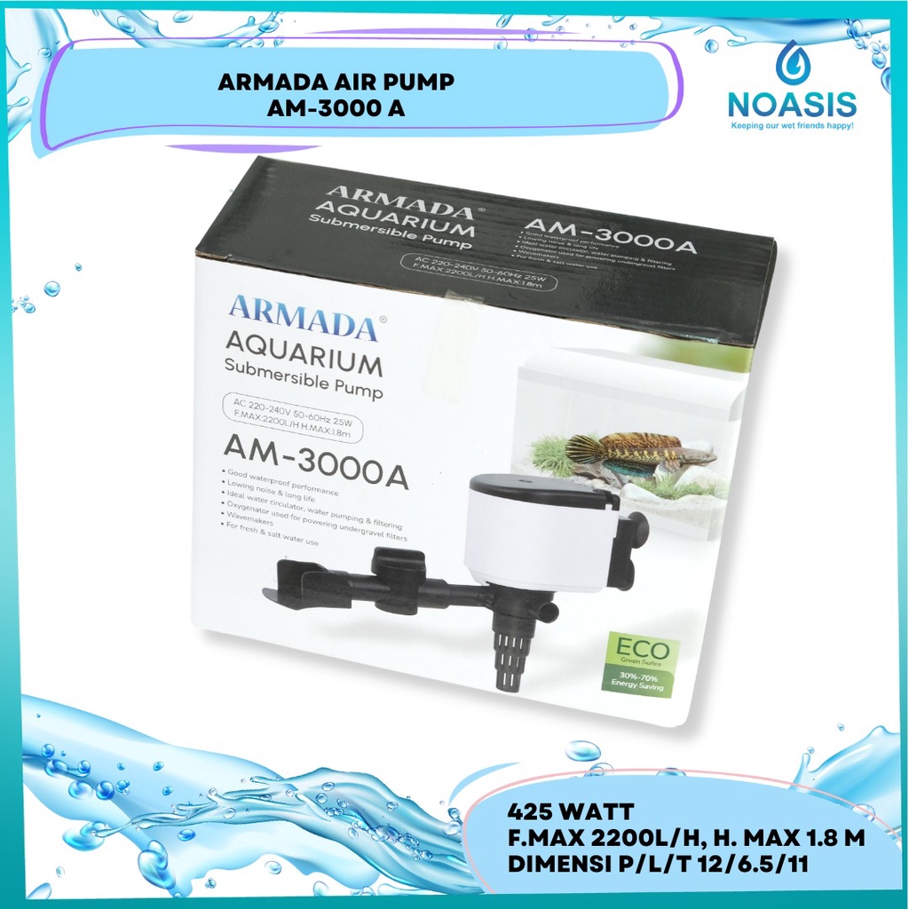 POMPA AQUARIUM CELUP POWER HEAD ARMADA AM 3000 A AM-3000A LOW WATT NOASIS