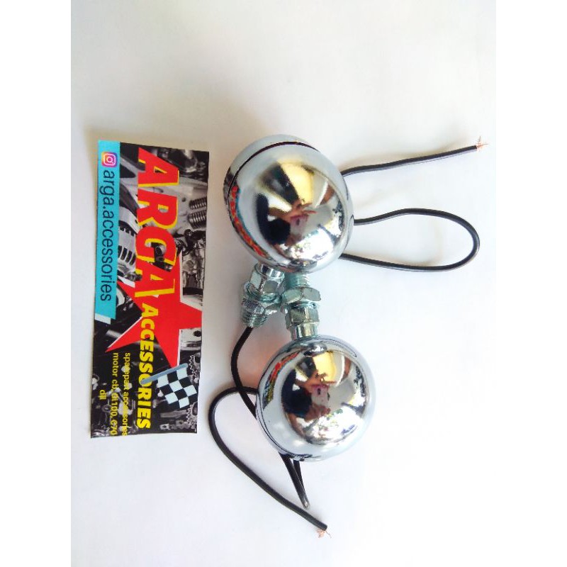 SEIN RETENG riting lampu belok ACIPI HARLEY KACA CEMBUNG CROME