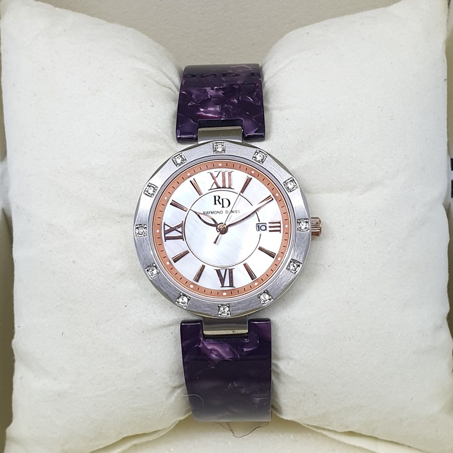 Raymond Daniel RD206 Silver Rosegold Akr.Unggu, Jam Tangan Wanita, Original