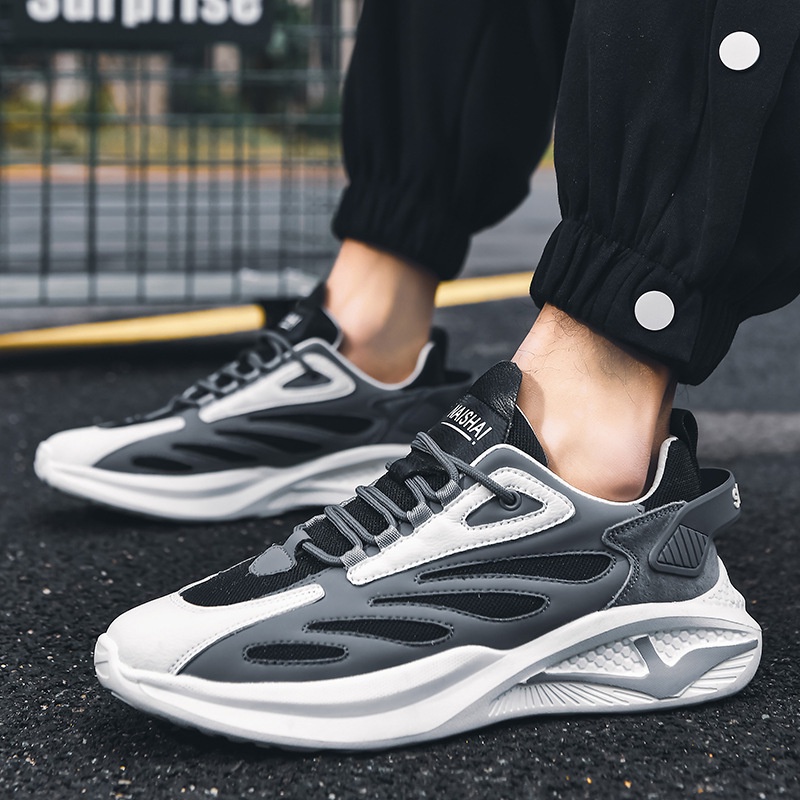 JAKARTAWHOLESALE [COD] 110520 Sneakers Sepatu Cowok Bertali Sepatu Model Sporty Men Fashion