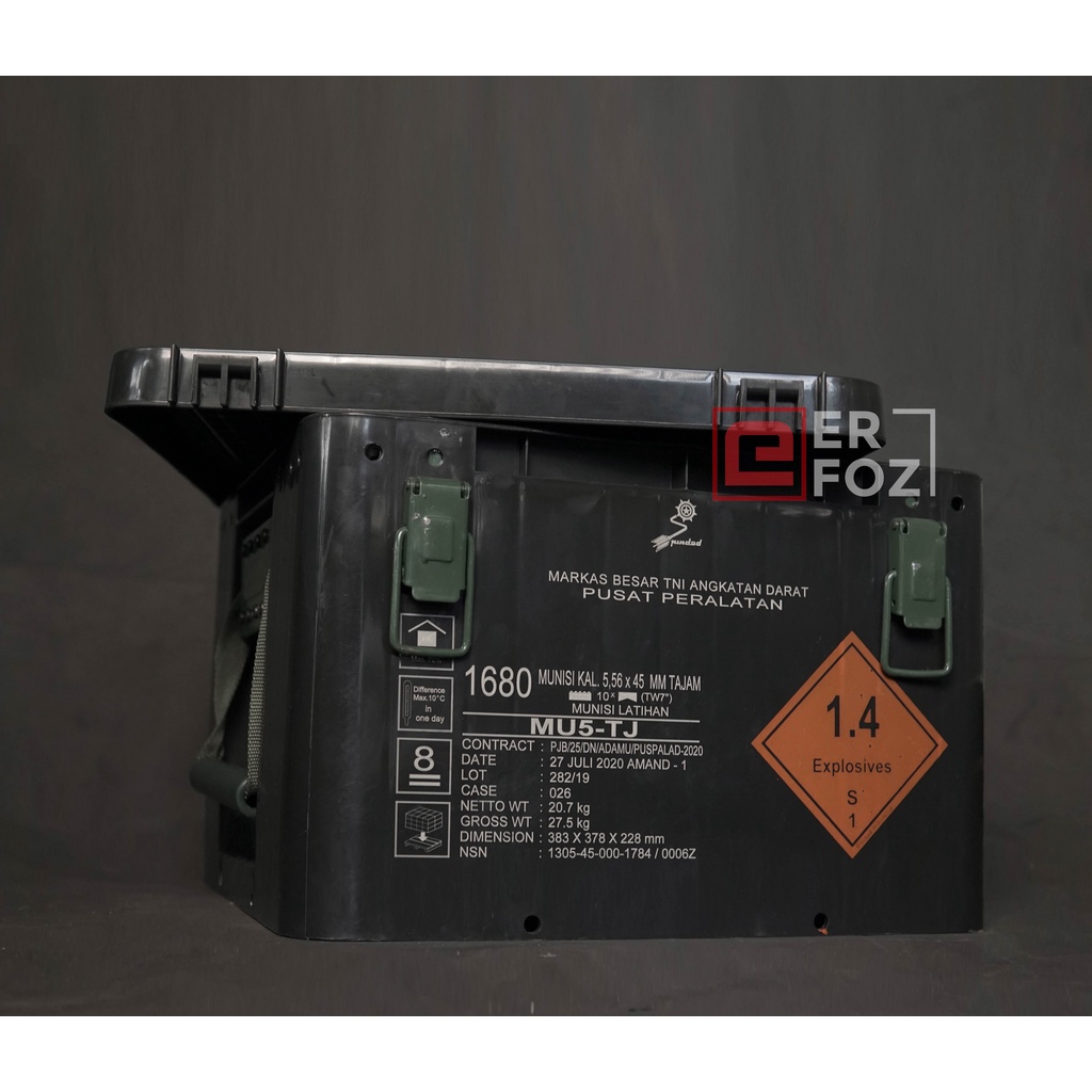 Box Amunisi / Kotak Peluru Plastik Pindad Serbaguna