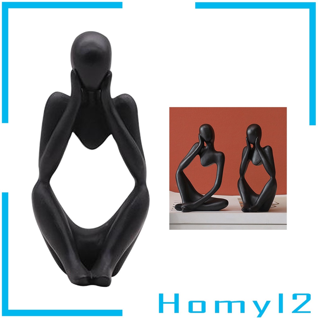 Homyl2 Patung Pahat Karakter Thinker Bahan Resin Dekorasi Rumah / Kantor