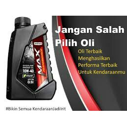 OLI PELUMAS MESIN GASOLIN SINEXO MAX 10W-40W API SN 0,8L