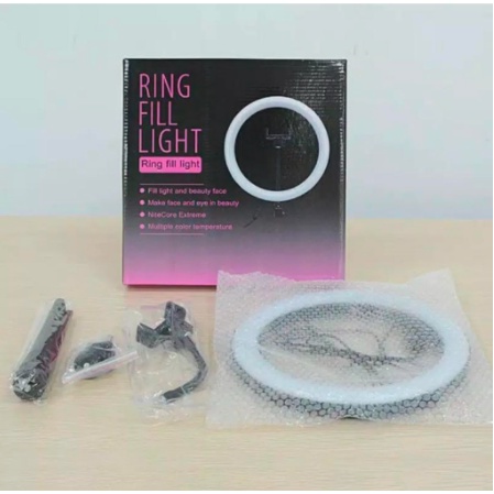 RingLight Lampu Selfie 26CM Besar LED Holder TikTok + Plus Tripod