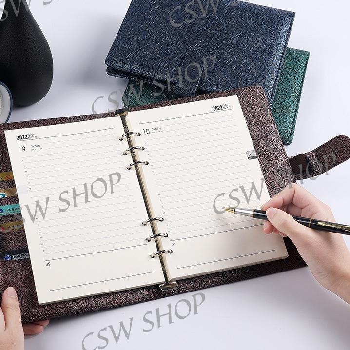 

ㅭ Macaron PU Leather Notebook Binder A5 Album Binder 6 Lubang ㅫ