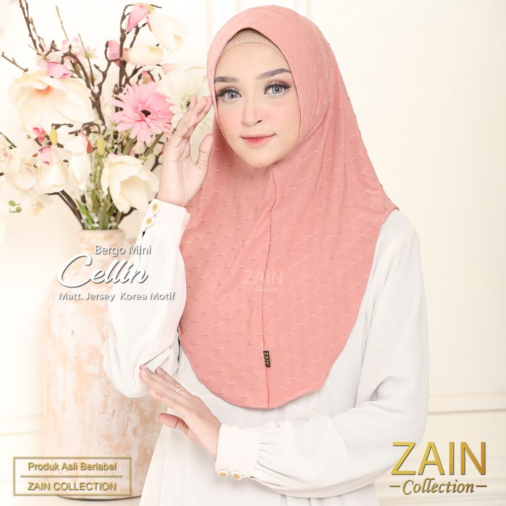 Jilbab Instan Bergo Cellin Jersey Ori Zain Collection-DUSTY