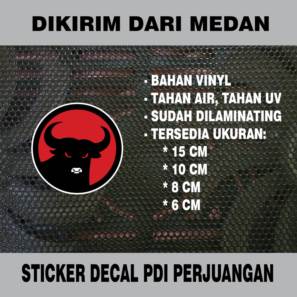 

Sticker Decal Vinyl Tahan Air Partai PDIP PDI Perjuangan