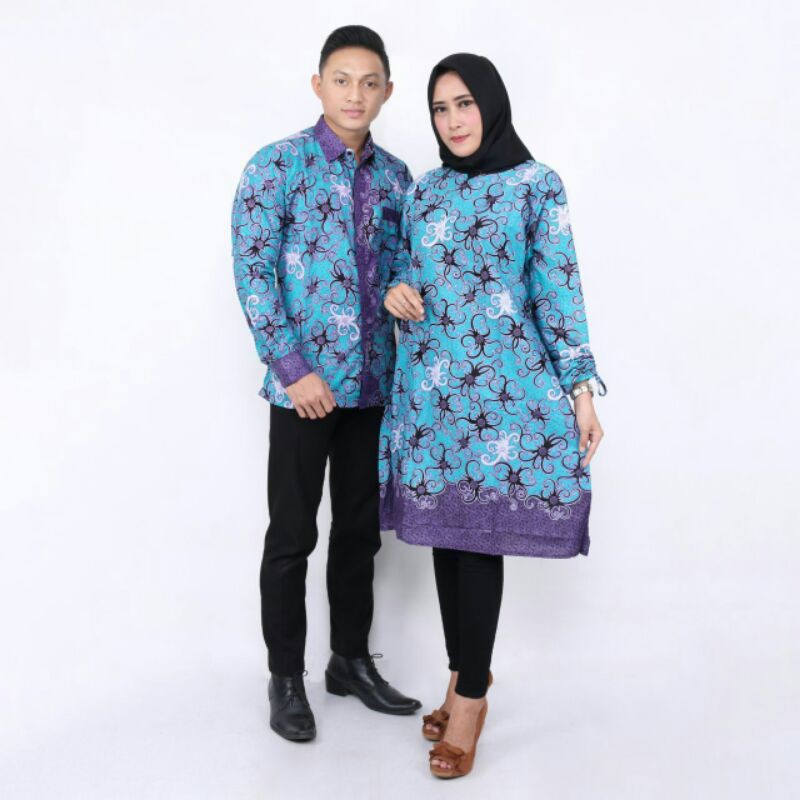 Maura Couple - Sania Ruffle Batik Couple Ori Ndoro Jowi DNT-Kemeja cumitoska
