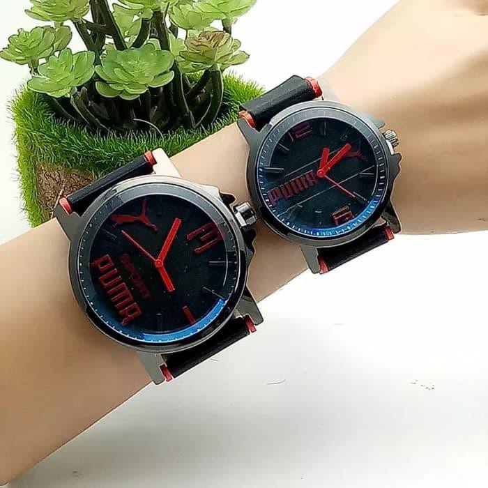 Sangat Laris Jam Tangan Couple Puma Rubber Jam Tangan Pria Wanita Original Keren -