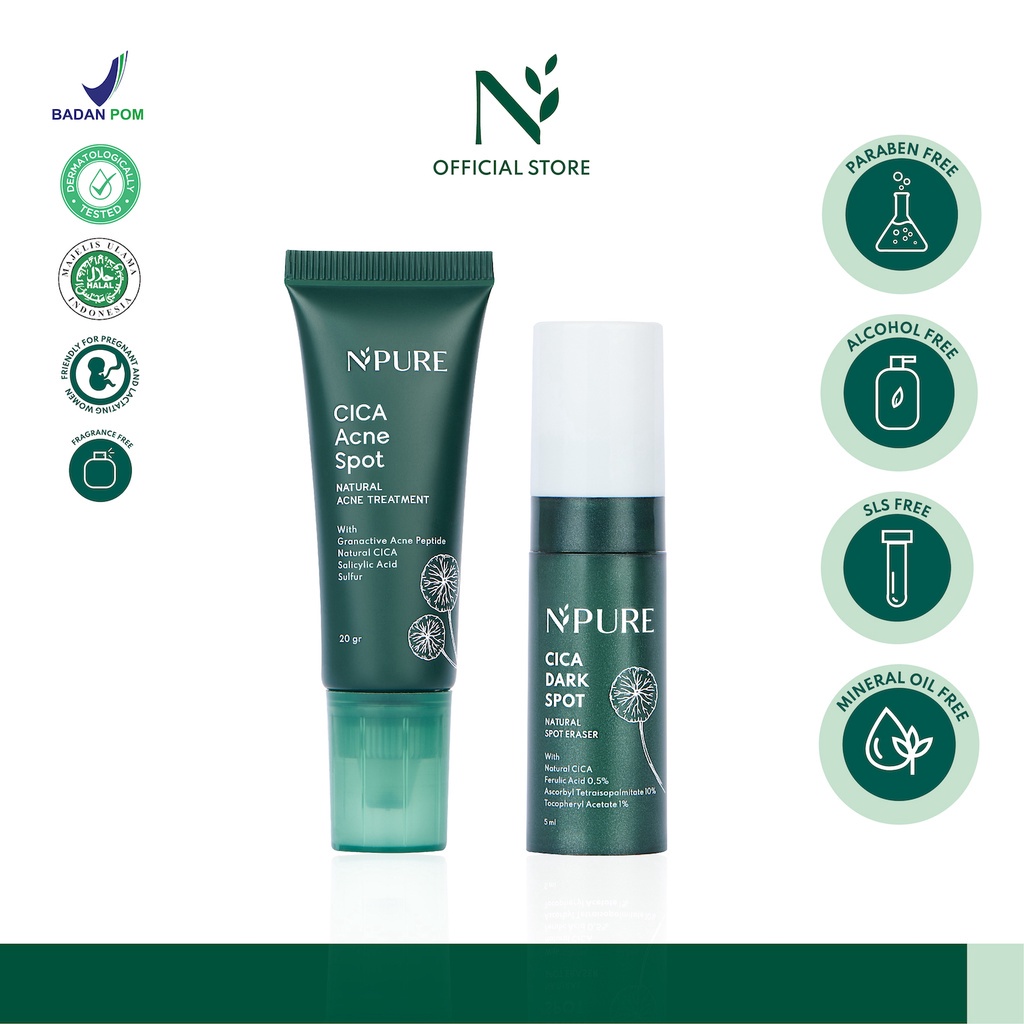 ☘️ CHAROZA ☘️ NPURE Cica Dark Spot / Acne Spot / Clear Pad / Beat The Sun SPF 50+++ / Beat The Sun Powder